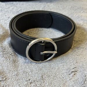 Black Belt with Silver Buckle